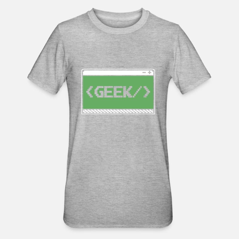 Entwickler Coder Programmierer Geek - Unisex Polycotton T-Shirt - Grau meliert