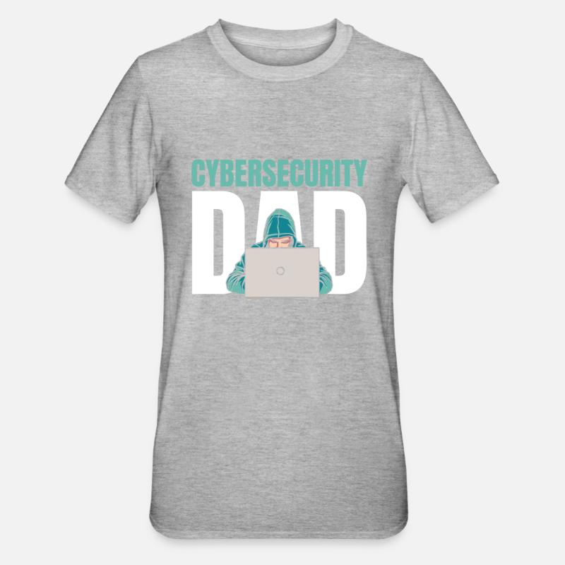 Entwickler Coder Programmierer Papa - Unisex Polycotton T-Shirt - Grau meliert