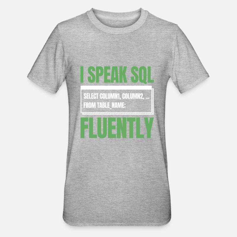 Entwickler Coder Programmierer Humor - Unisex Polycotton T-Shirt - Grau meliert