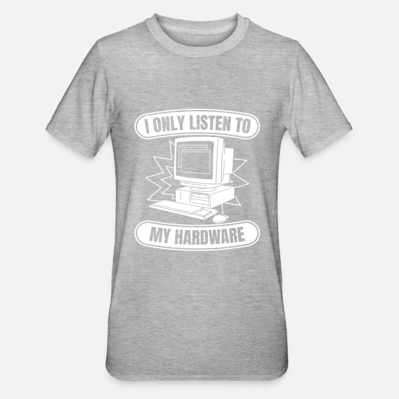 Entwickler Coder Programmierer Hardware - Unisex Polycotton T-Shirt - Grau meliert