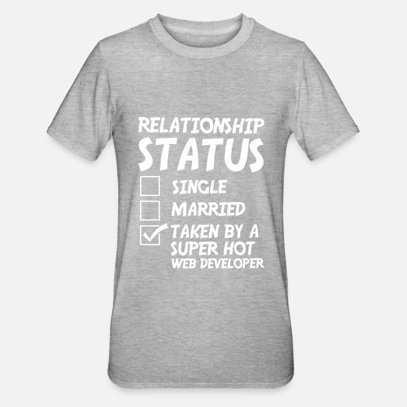 Web Entwickler Webdeveloper Witzig - Unisex Polycotton T-Shirt - Grau meliert