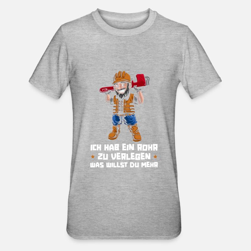 Constructeur de pipelines Witzig - T-shirt polycoton Unisexe - gris chiné