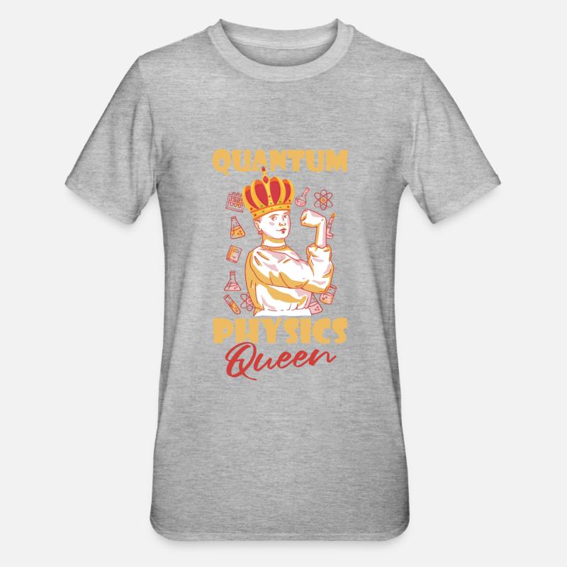 Physics Phyker Queen Quantum Physics - Unisex Polycotton T-Shirt - heather grey