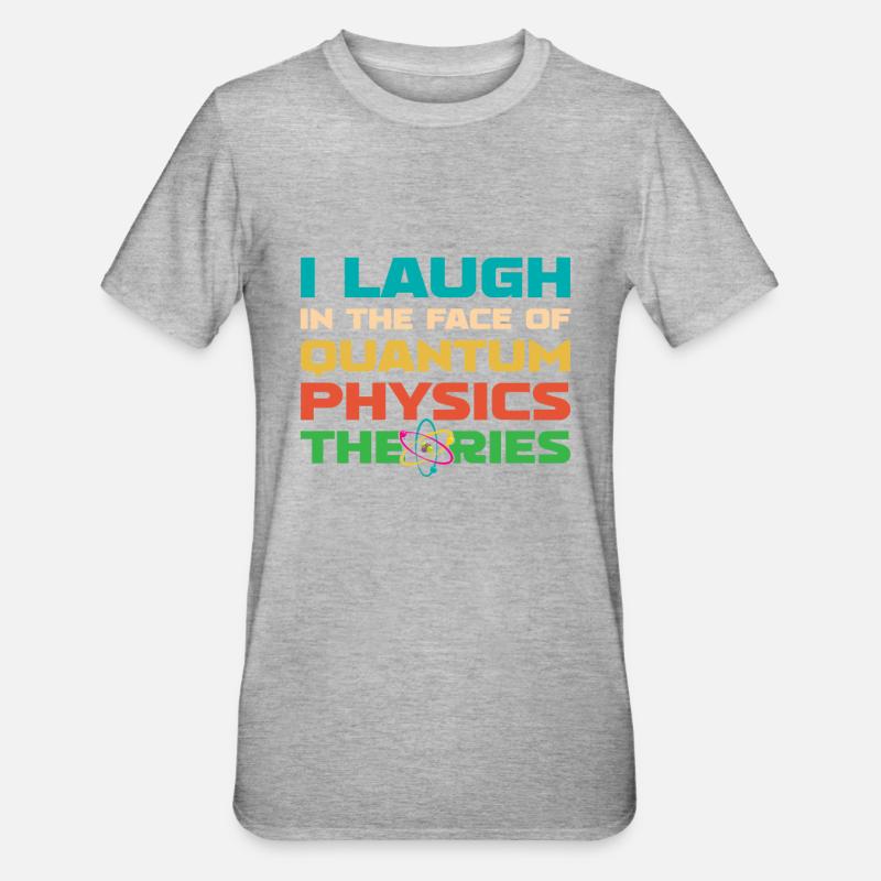 Physik Phyiker Quantenphysik - Unisex Polycotton T-Shirt - Grau meliert