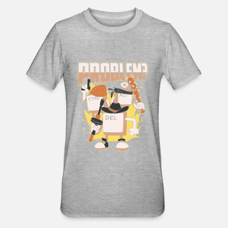 Entwickler Coder Programmierer Cool - Unisex Polycotton T-Shirt - Grau meliert