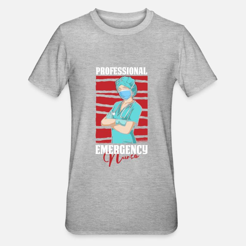 Krankenschwester Fachmann - Unisex Polycotton T-Shirt - Grau meliert