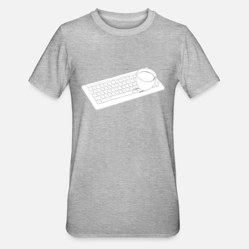 Entwickler Coder Programmierer Kaffee - Unisex Polycotton T-Shirt - Grau meliert