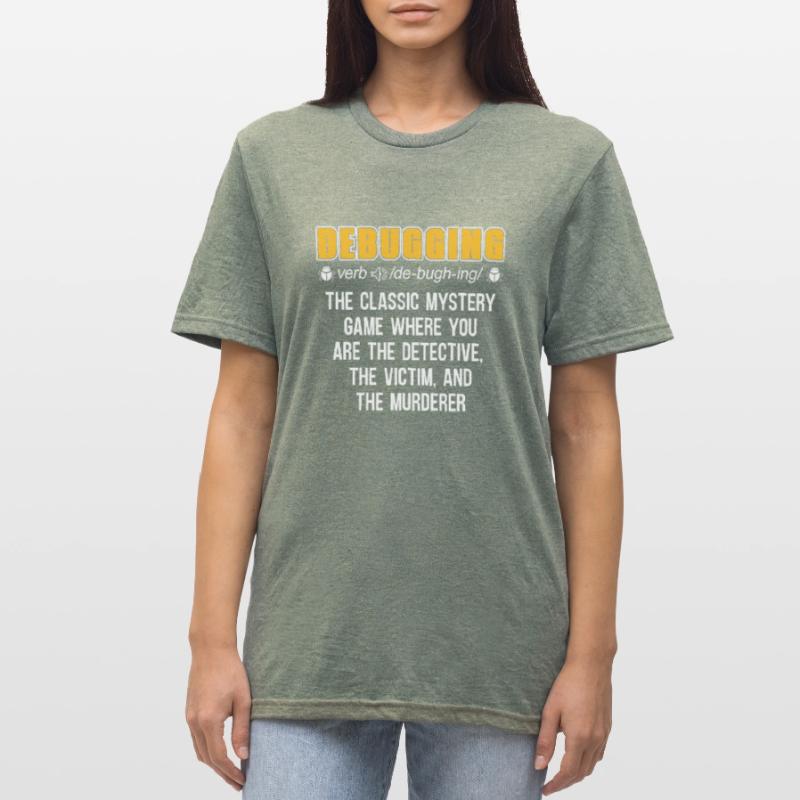 Entwickler Coder Programmierer Lustig Debugging Unisex Polycotton T-Shirt