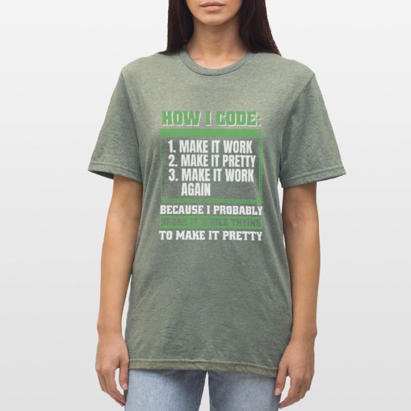 Entwickler Coder Programmierer Unisex Polycotton T-Shirt