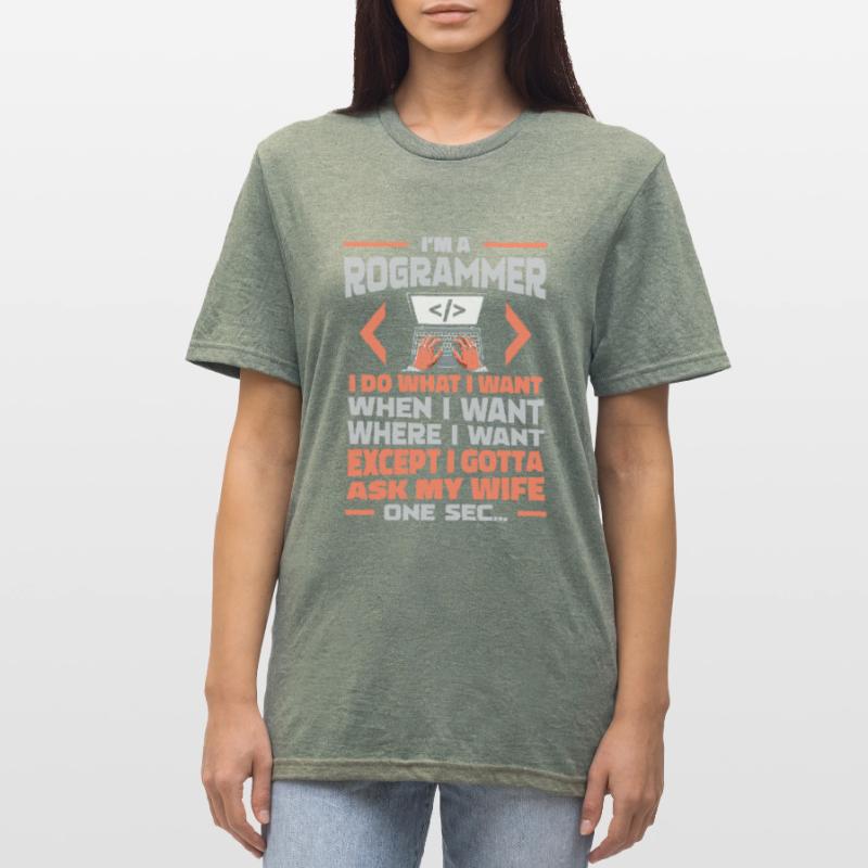 Entwickler Coder Programmierer Unisex Polycotton T-Shirt