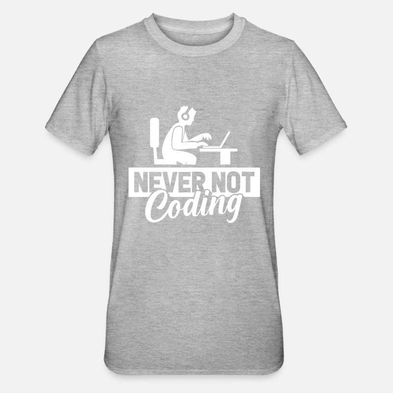 Développeur Codeur Programmeur - T-shirt polycoton Unisexe - gris chiné