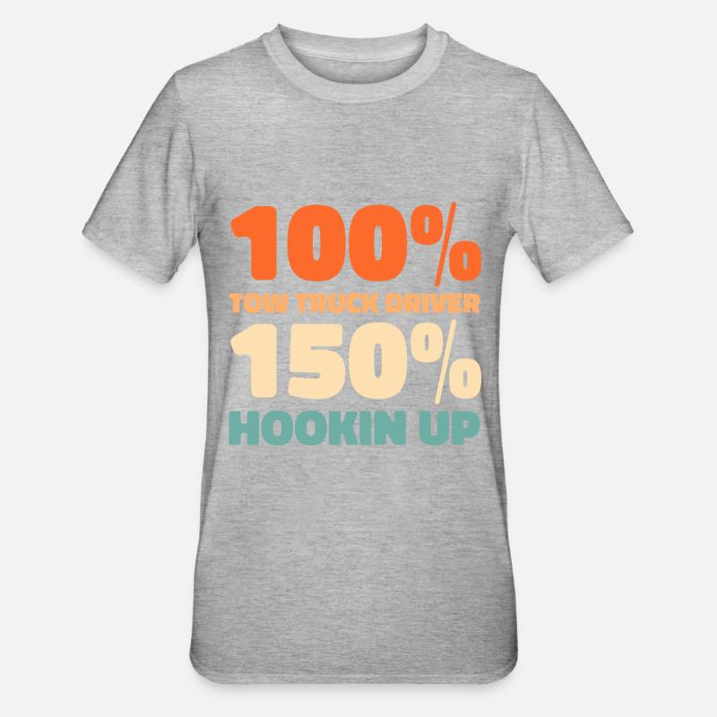 Abschleppdienst Abschlepper - Unisex Polycotton T-Shirt - Grau meliert