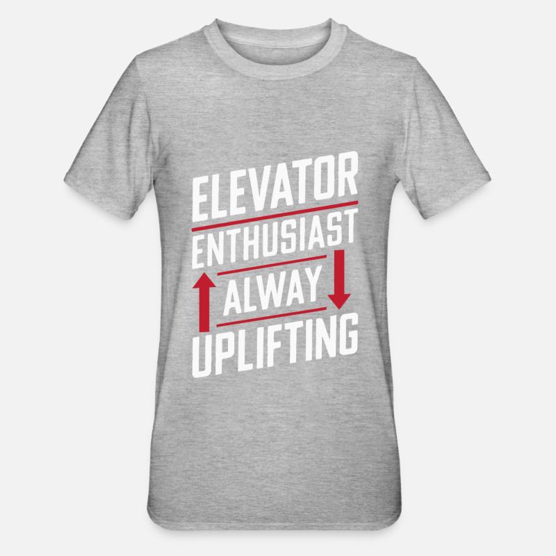 Elevator Elevator - Unisex Polycotton T-Shirt - heather grey