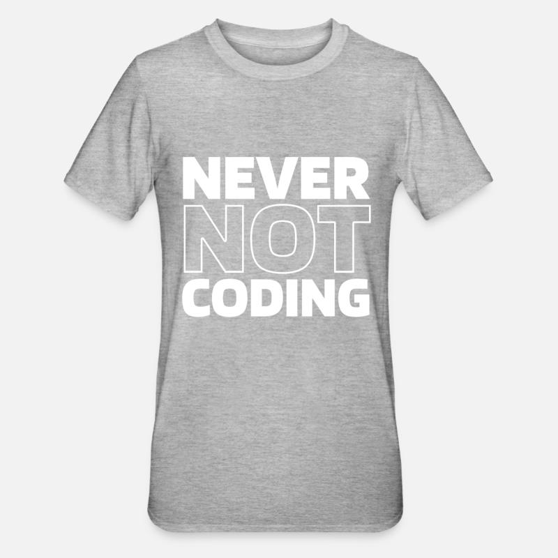 Entwickler Coder Programmierer - Unisex Polycotton T-Shirt - Grau meliert