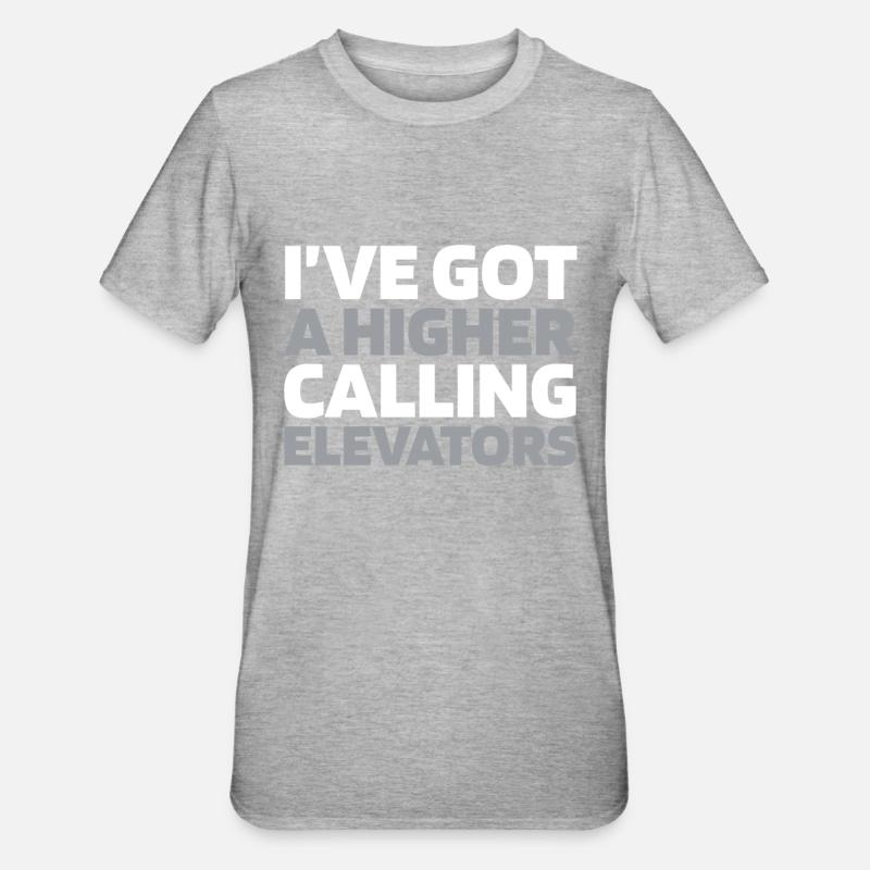 Elevator Elevator - Unisex Polycotton T-Shirt - heather grey