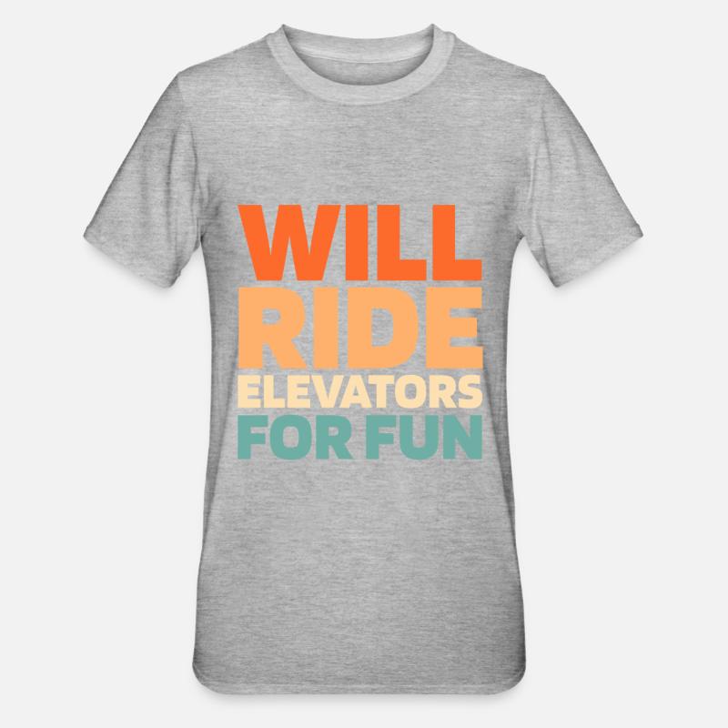 Elevator Elevator - Unisex Polycotton T-Shirt - heather grey