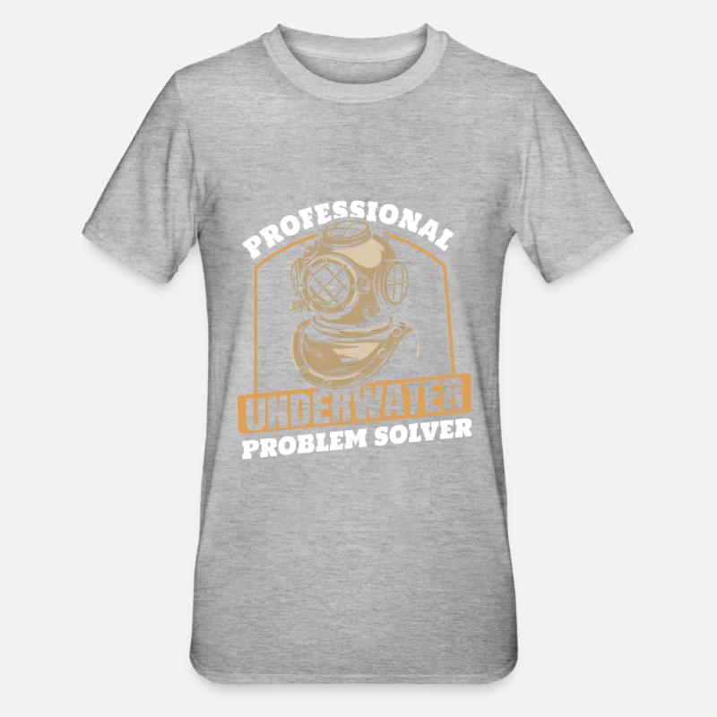 Berufstaucher - Unisex Polycotton T-Shirt - Grau meliert