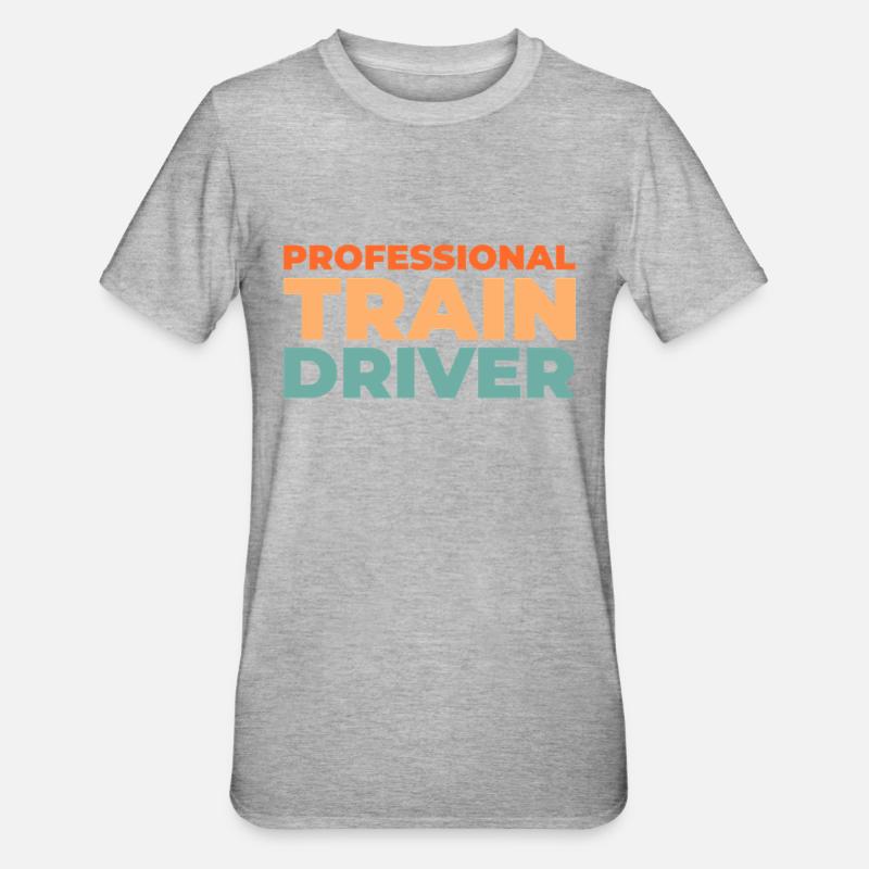 Train driver Train driver - Unisex Polycotton T-Shirt - heather grey