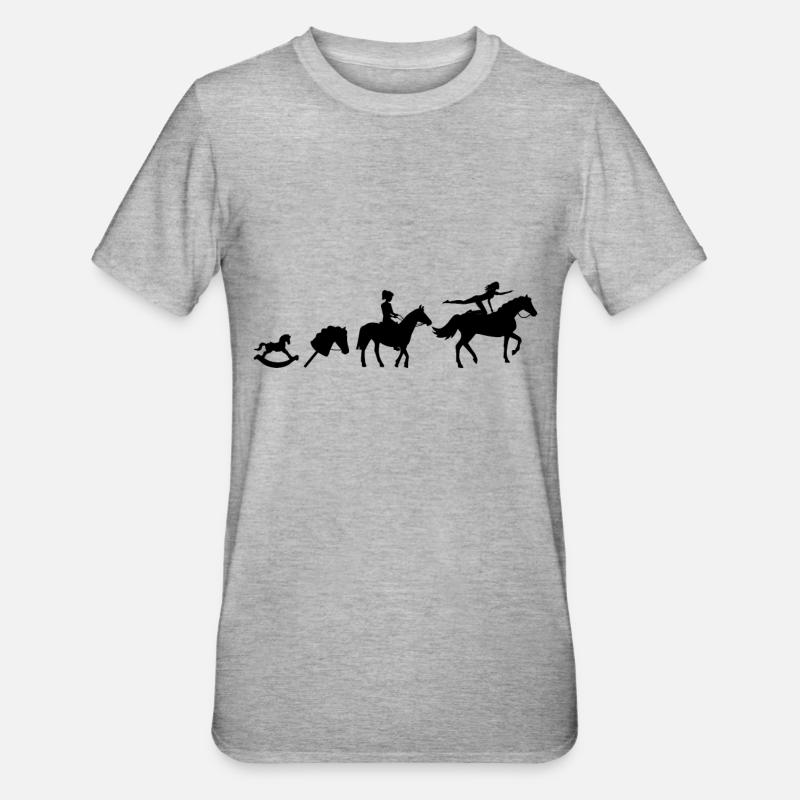 Evolution Voltigieren Riding - Unisex Polycotton T-Shirt - heather grey