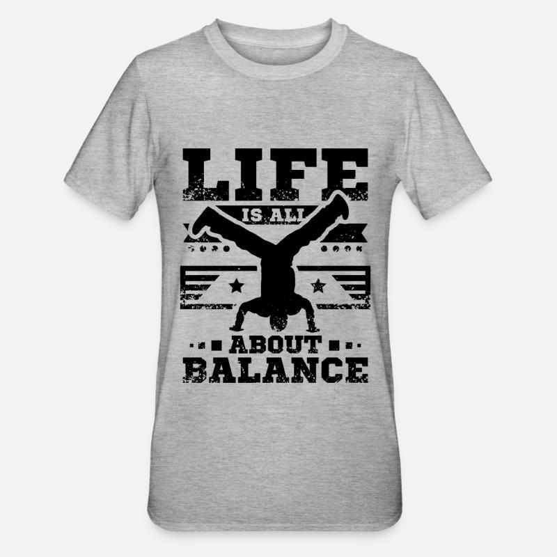 Breakdance - T-shirt polycoton Unisexe - gris chiné