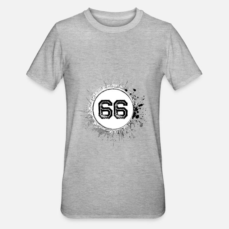 66 Numero di BLOB - Maglietta unisex, mix cotone e poliestere - grigio melange