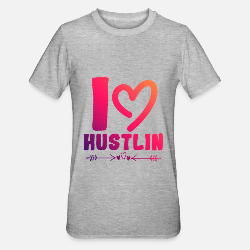 J’adore Hustlin - T-shirt polycoton Unisexe - gris chiné