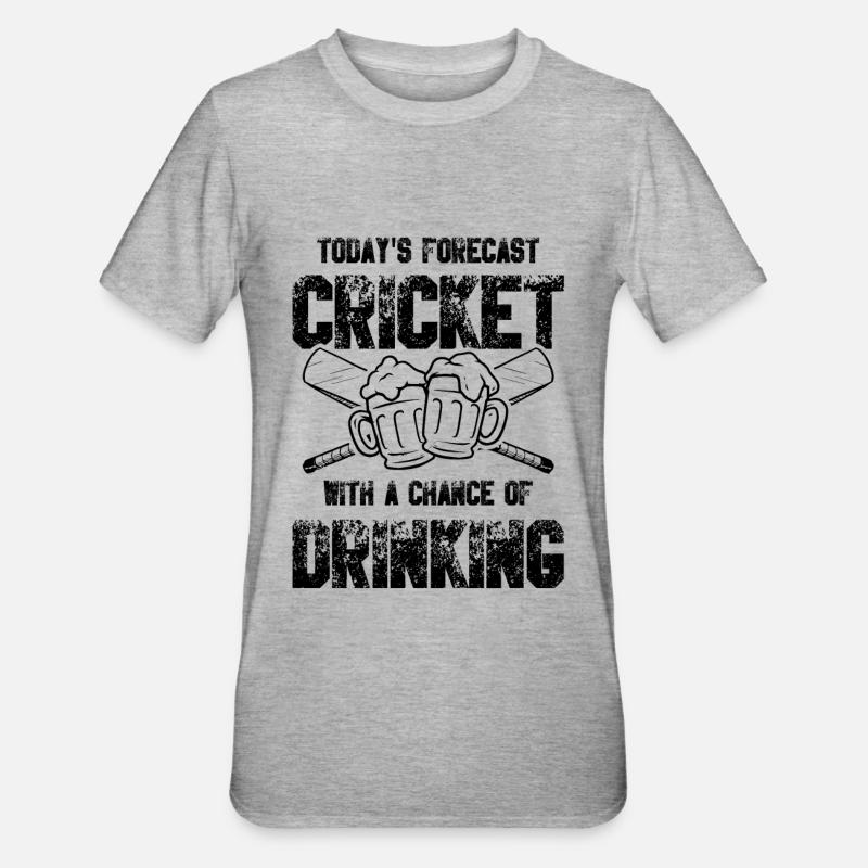 Buvez du cricket - T-shirt polycoton Unisexe - gris chiné