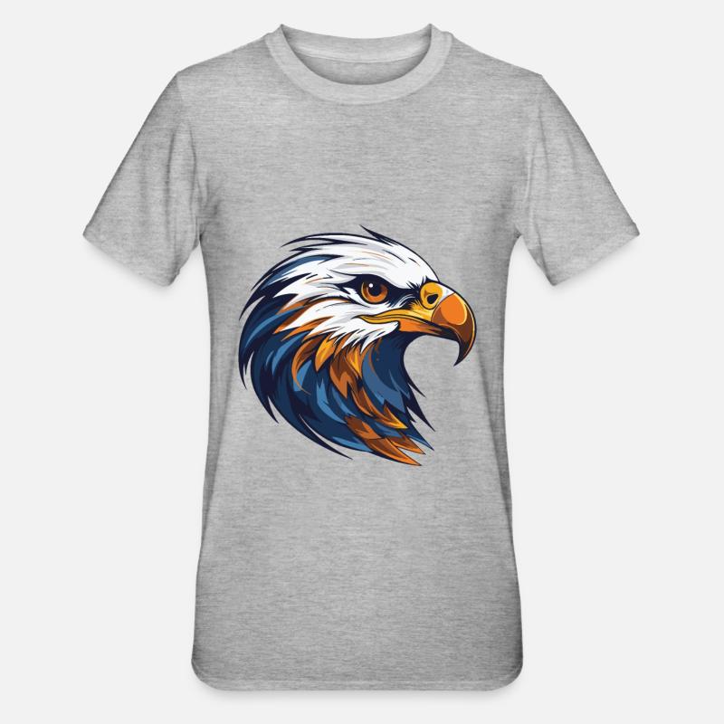 Tête d’aigle - T-shirt polycoton Unisexe - gris chiné