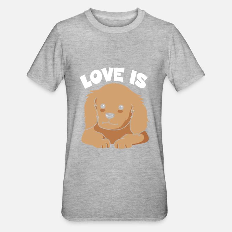 Cocker Spaniel Maman Chien Maman - T-shirt polycoton Unisexe - gris chiné