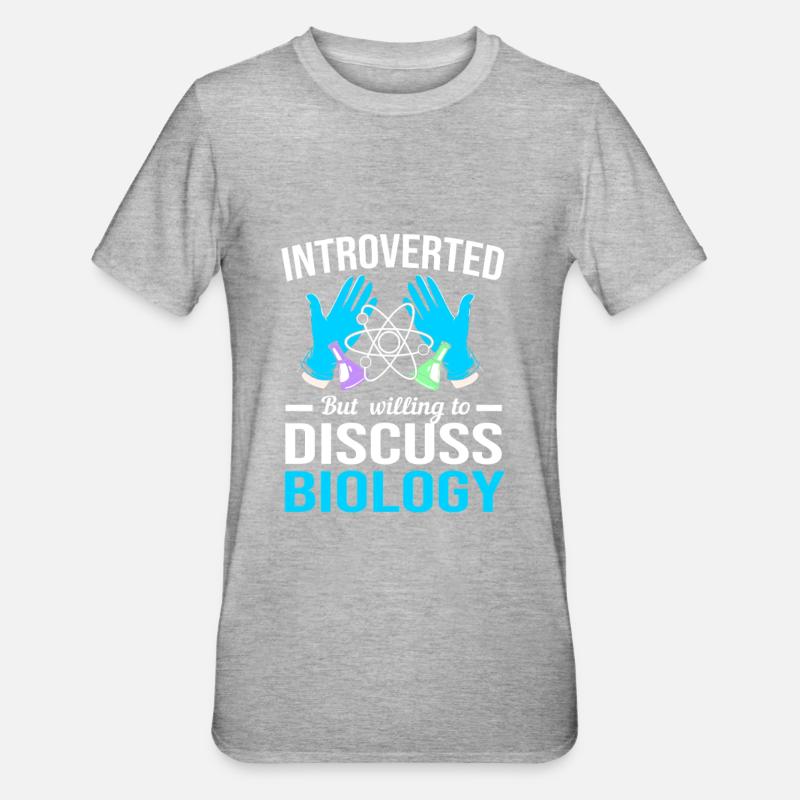 Molekül Strukturformel - Unisex Polycotton T-Shirt - Grau meliert