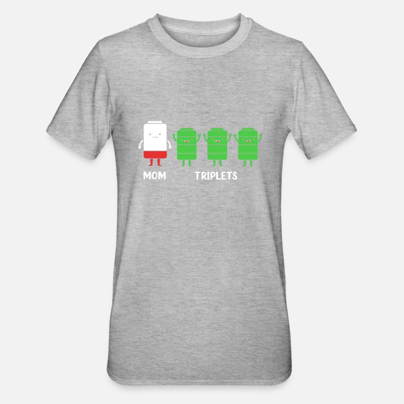 Drilling Mutter Mama - Unisex Polycotton T-Shirt - Grau meliert