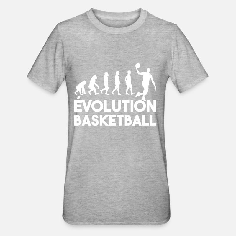Évolution basketball - T-shirt polycoton Unisexe - gris chiné
