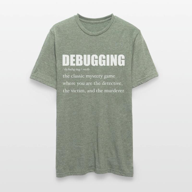 Programmer Debugging Definition Funny IT Developer T-shirt polycoton Unisexe