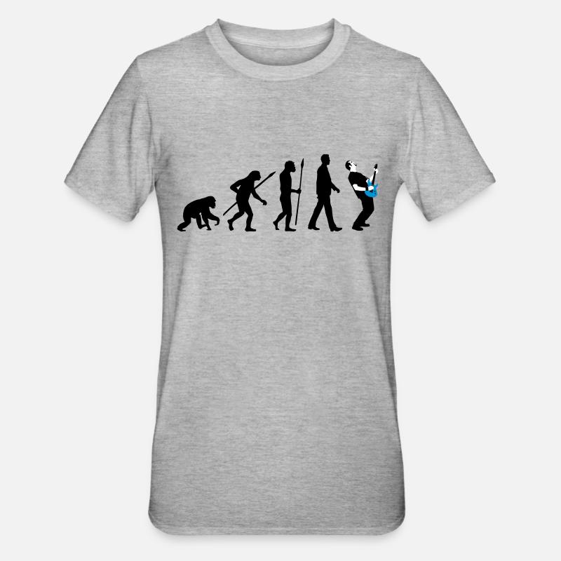 evolution_rocks_032012_n_3c - Unisex Polycotton T-Shirt - heather grey