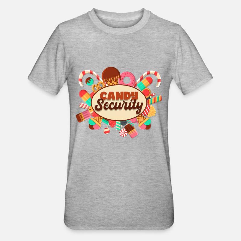 Candy Security - Unisex Polycotton T-Shirt - heather grey
