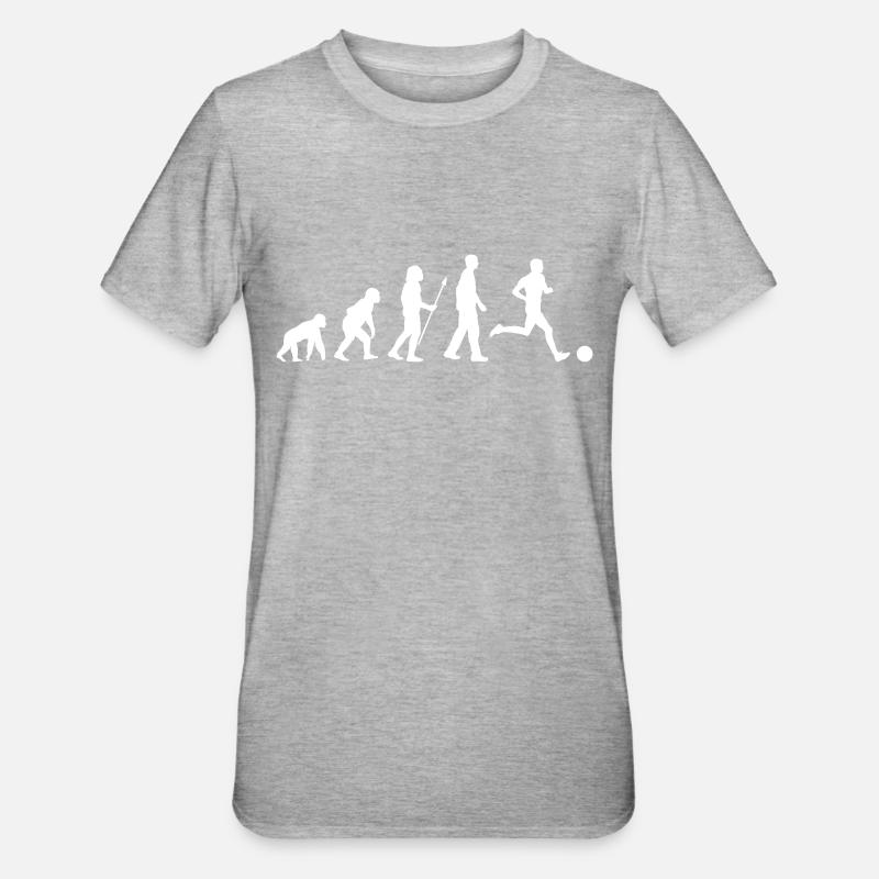 evolution soccer white - T-shirt polycoton Unisexe - gris chiné