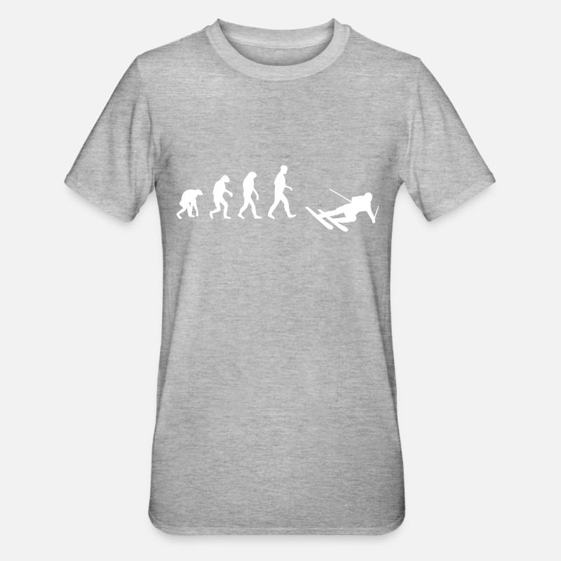 ski evolution - Unisex Polycotton T-Shirt - heather grey