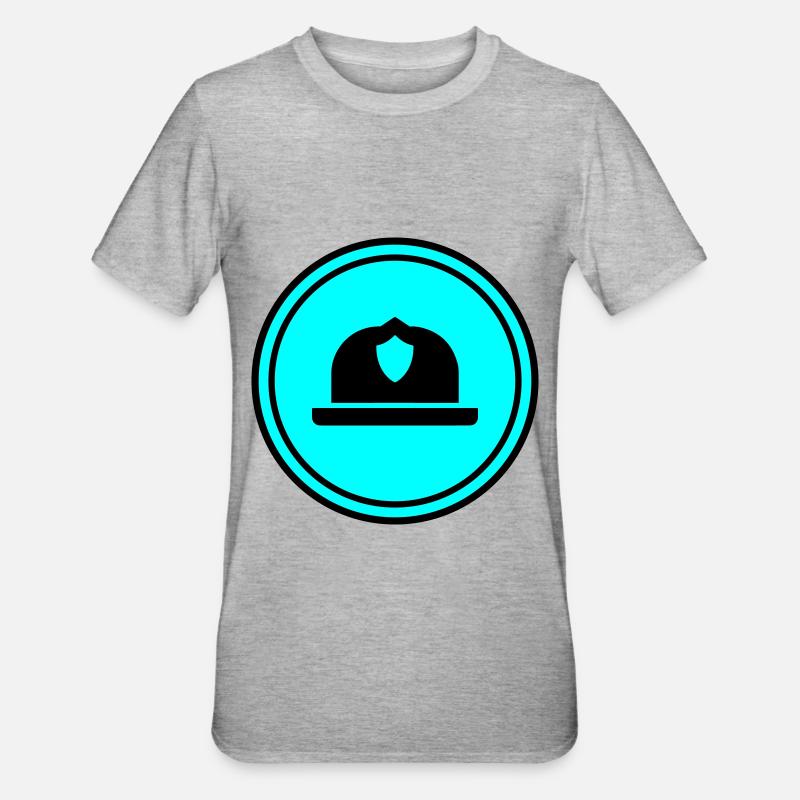 Casque de pompier - T-shirt polycoton Unisexe - gris chiné