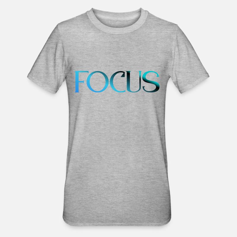 Focus - T-shirt polycoton Unisexe - gris chiné
