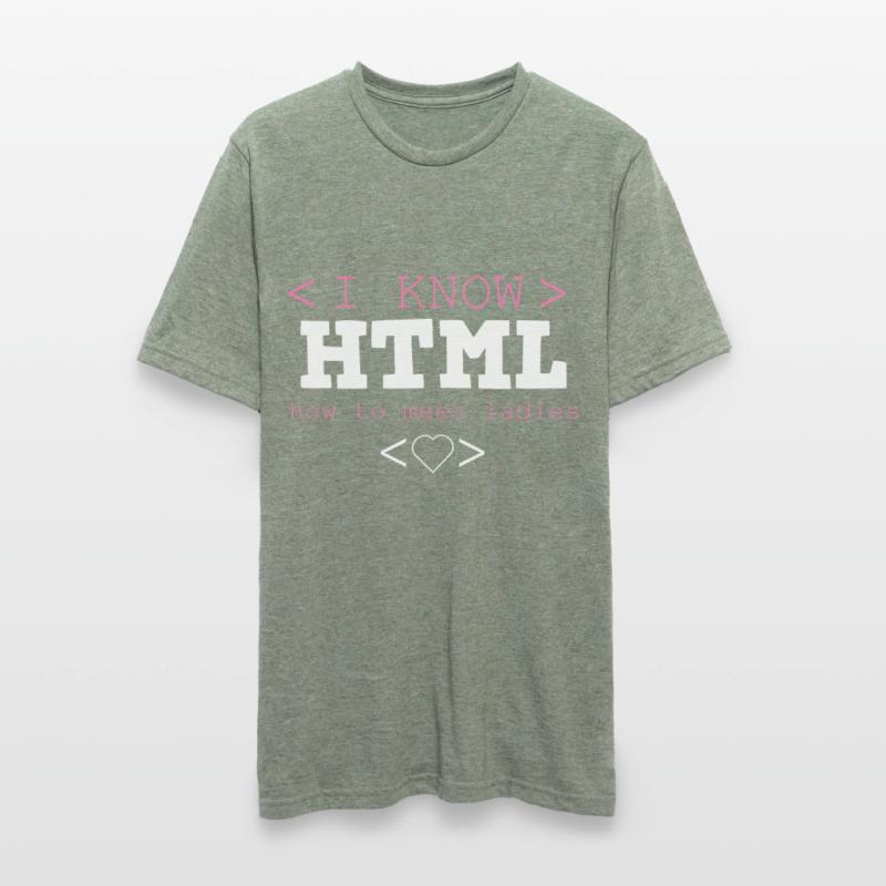 HTML Editor Hypertext Markup Language Webdokument Unisex Polycotton T-Shirt
