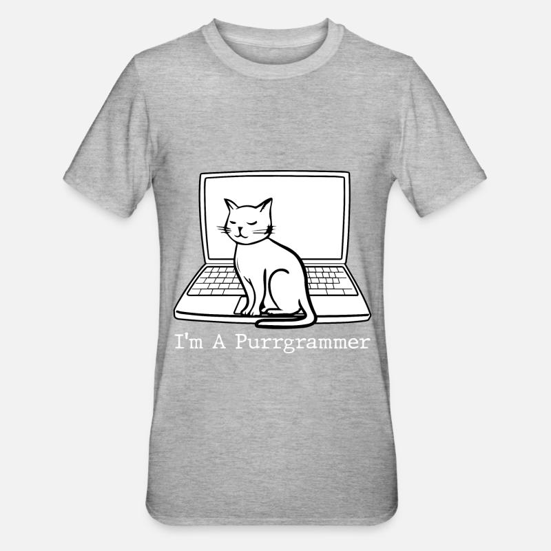 Programmierer Coder Software Entwickler - Unisex Polycotton T-Shirt - Grau meliert
