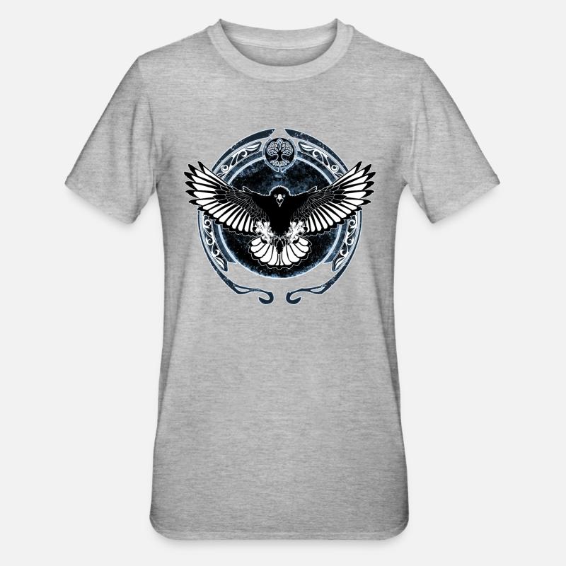 faucon celtique - T-shirt polycoton Unisexe - gris chiné