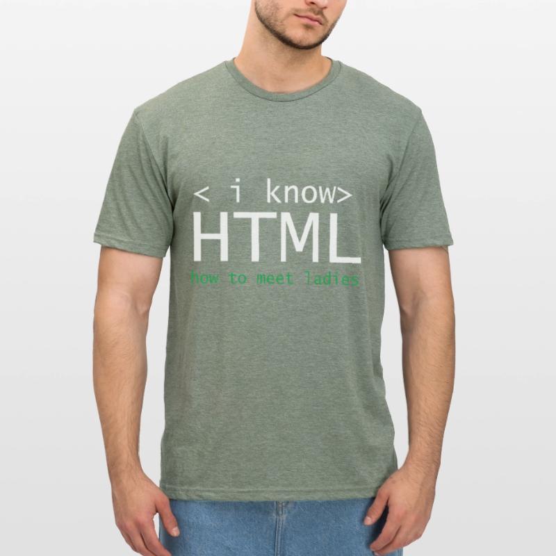 HTML Editor Hypertext Markup Language Web Document Unisex Polycotton T-Shirt