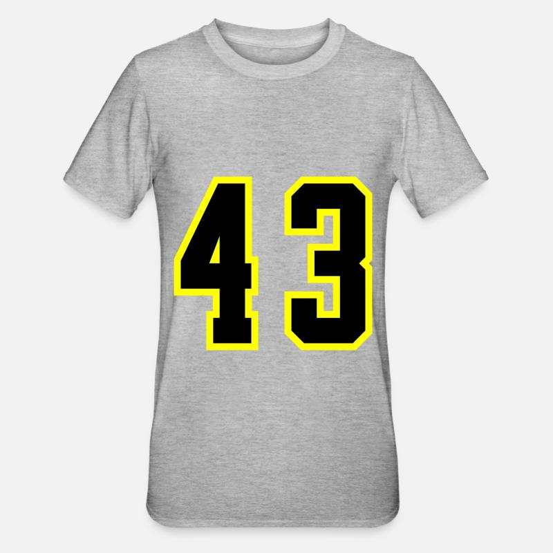 Maillot à 43 numéros - T-shirt polycoton Unisexe - gris chiné