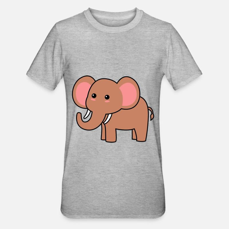 Mammoth Comic Animal - Unisex Polycotton T-Shirt - heather grey