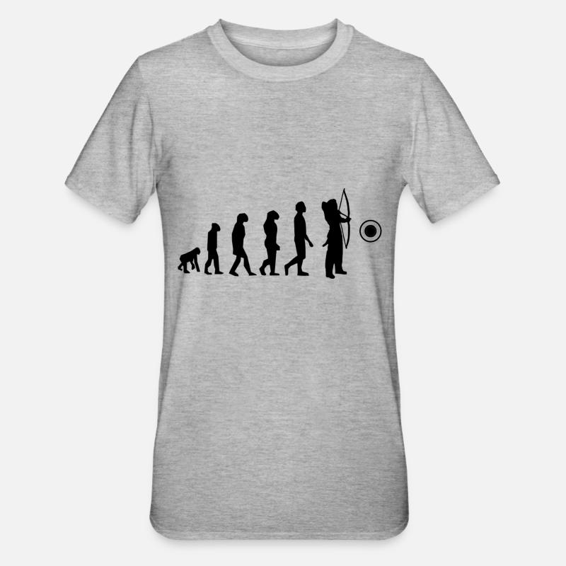 Archery evolution - Unisex Polycotton T-Shirt - heather grey