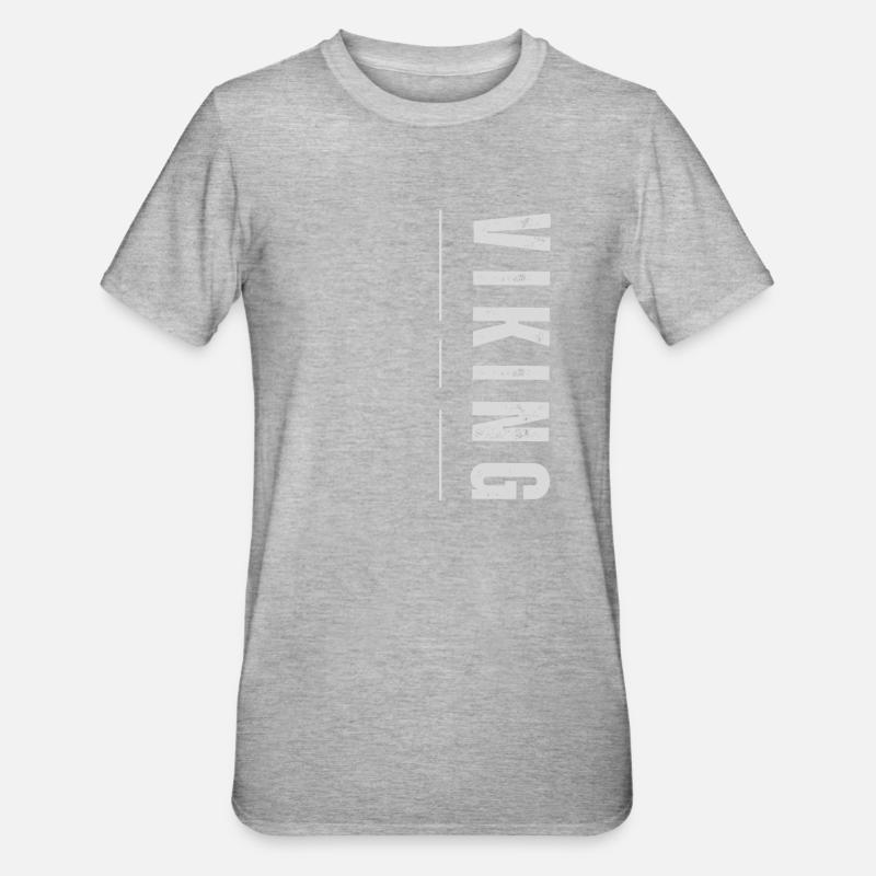 Wikinger - Unisex Polycotton T-Shirt - Grau meliert
