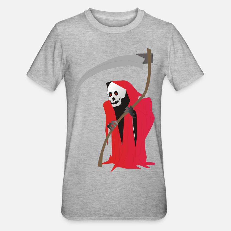 Der Sensenmann - Unisex Polycotton T-Shirt - Grau meliert