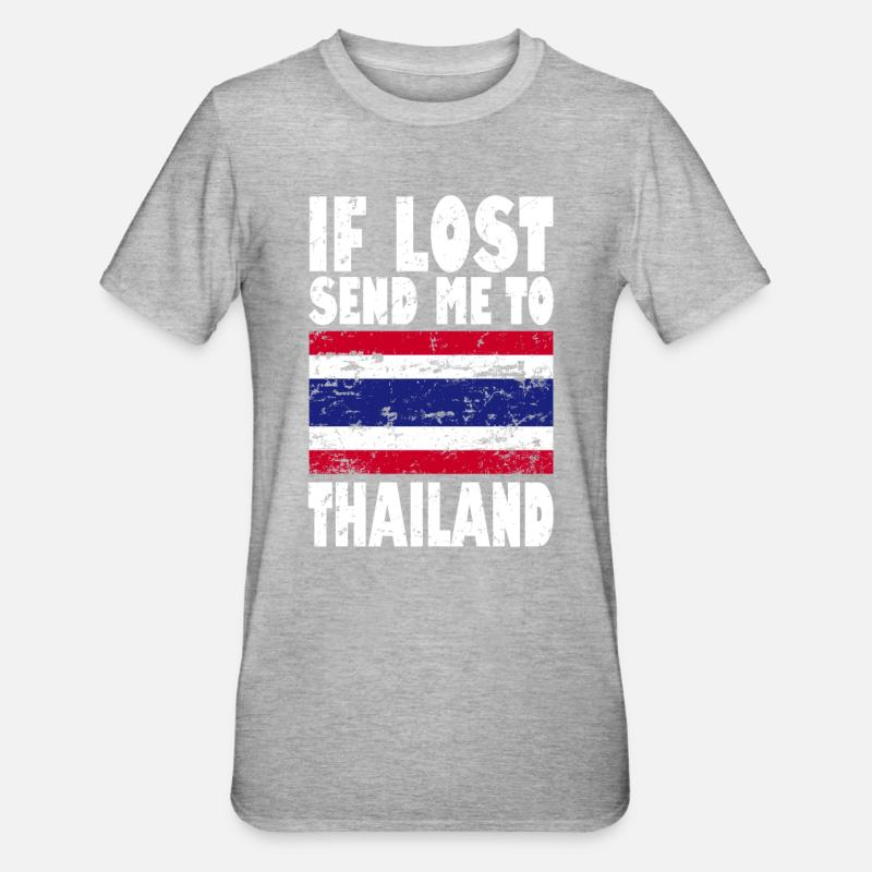 Drapeau de la Thaïlande - T-shirt polycoton Unisexe - gris chiné