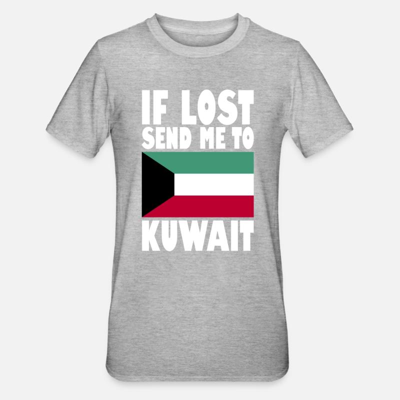 Drapeau du Koweït - T-shirt polycoton Unisexe - gris chiné